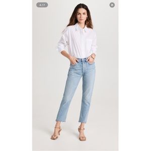 Agolde Riley High Rise Straight Crop in Zephyr Wash - gently used